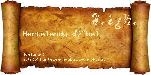 Hertelendy Ábel névjegykártya