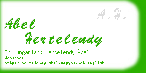 abel hertelendy business card