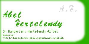 abel hertelendy business card